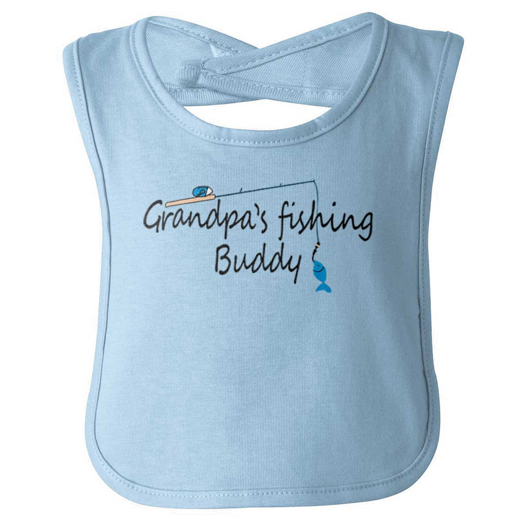 Grandpa Fishing Infant Baby Bib-Direct To Garment Print-Brisco Baby