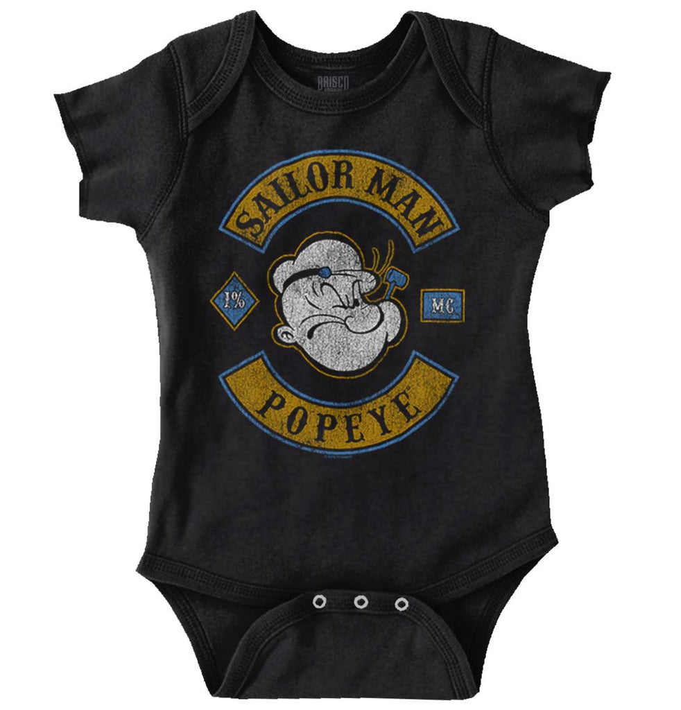 Popeye The Sailor Man Romper Bodysuit-Direct To Garment Print-Brisco Baby