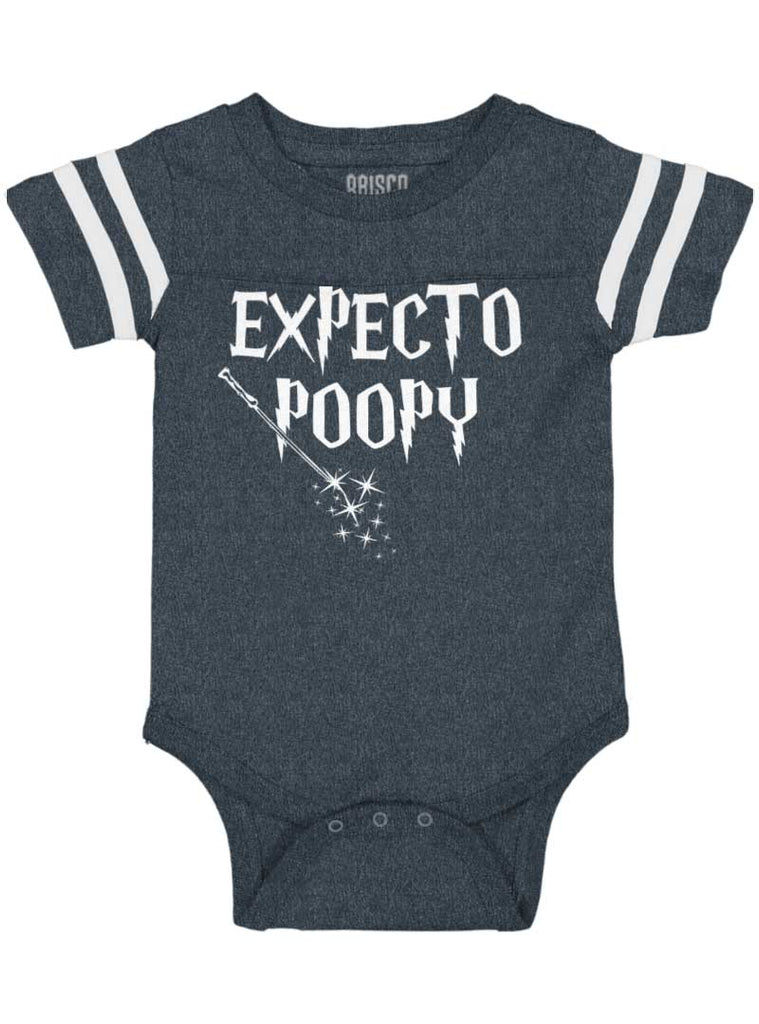 Expecto Poopy Football Romper Bodysuit-Direct To Garment Print-Brisco Baby