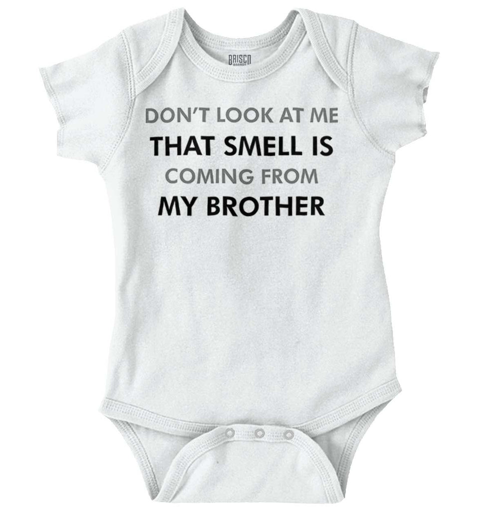 That Smell Coming From Brother Romper Bodysuit-Direct To Garment Print-Brisco Baby