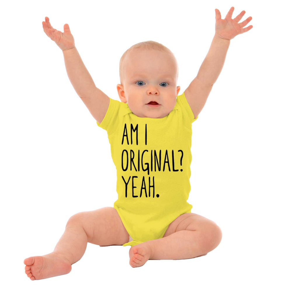 Am I Original? Romper Bodysuit-Direct To Garment Print-Brisco Baby