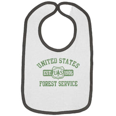 Forest Service Trimmed Colored Velcro Bib-Direct To Garment Print-Brisco Baby