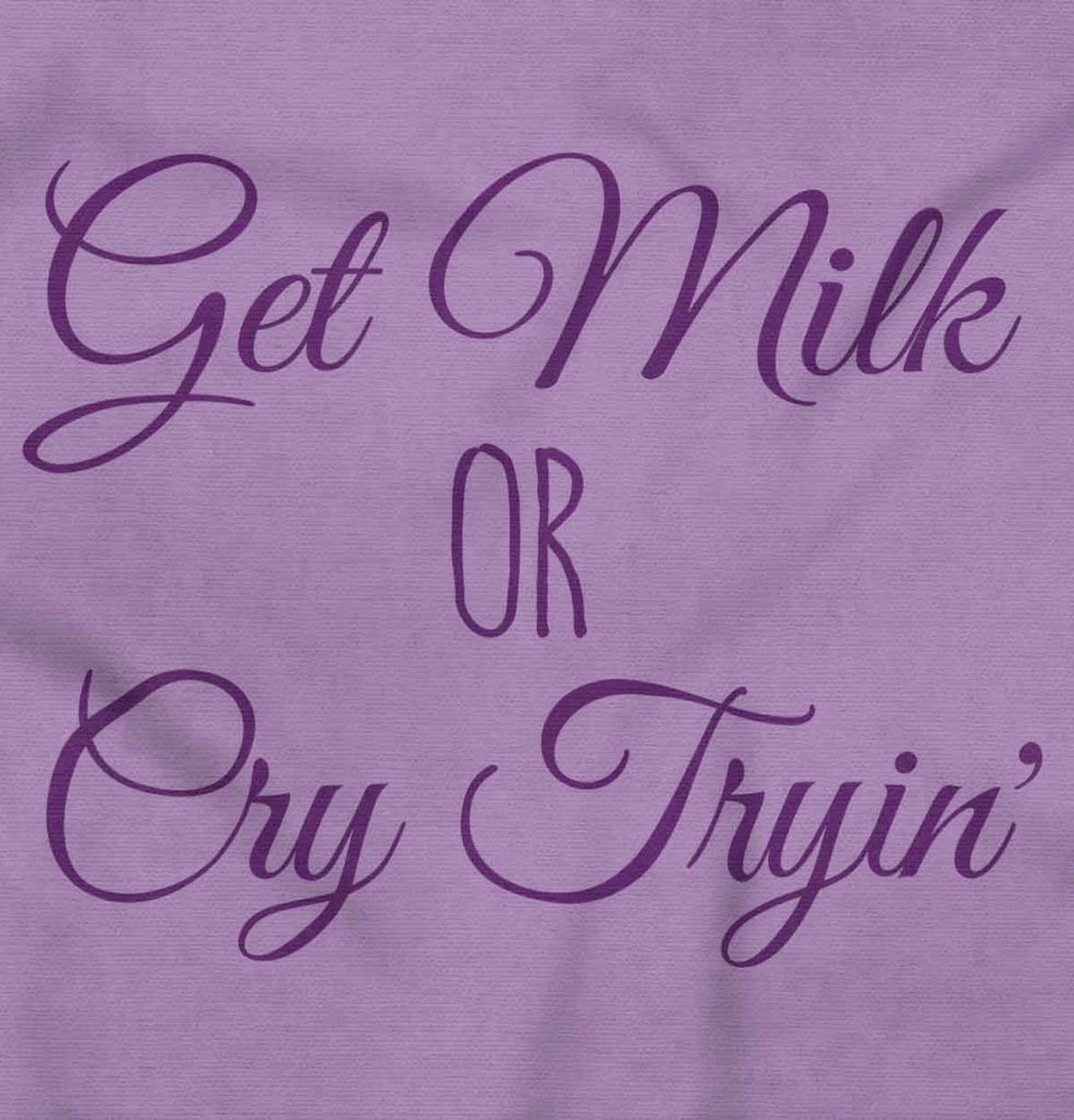 Get Milk Toddler Ruffled Trim T-Shirt-Direct To Garment Print-Brisco Baby