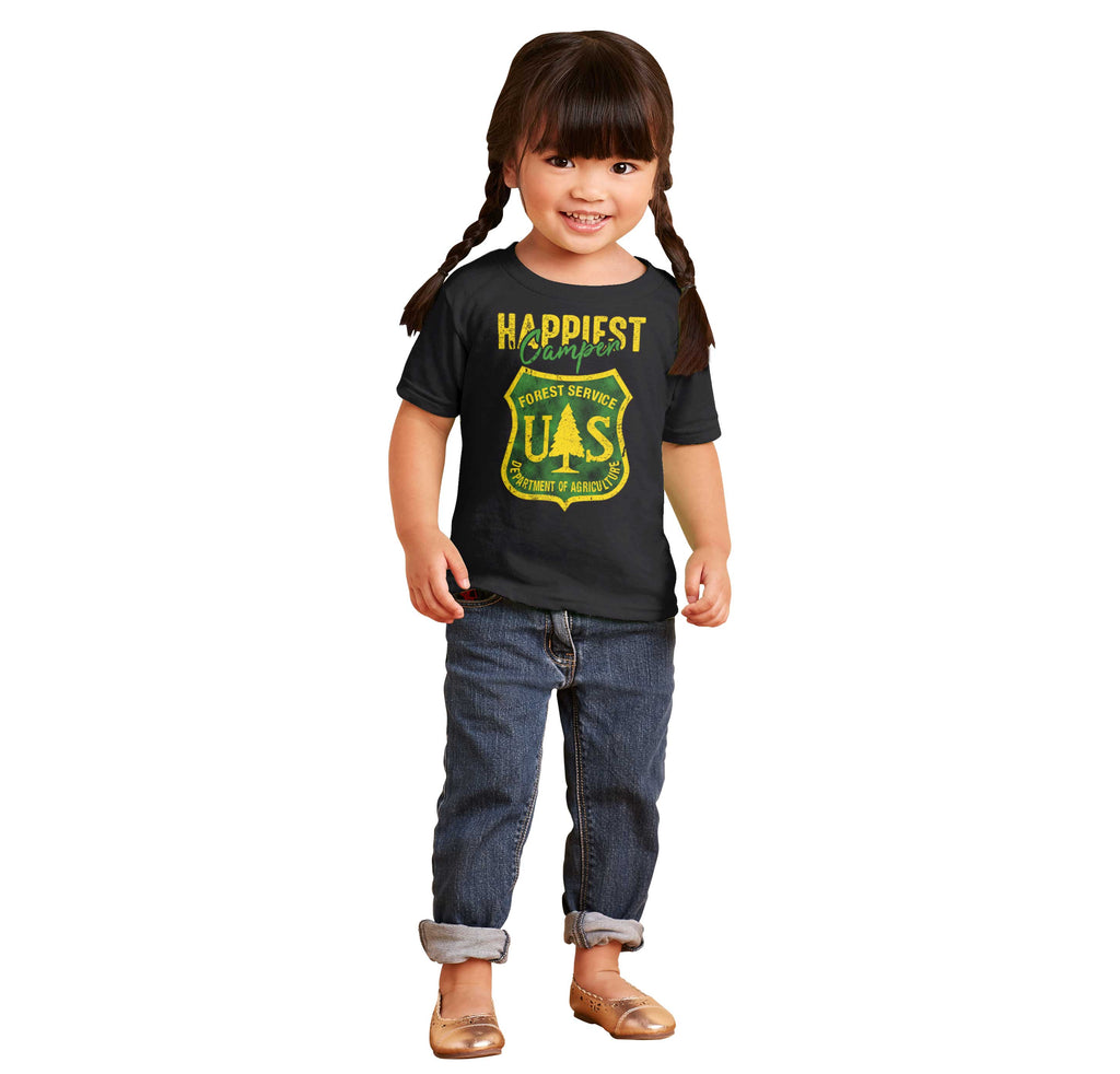 Happiest Camper Infant Toddler T Shirt-Direct To Garment Print-Brisco Baby