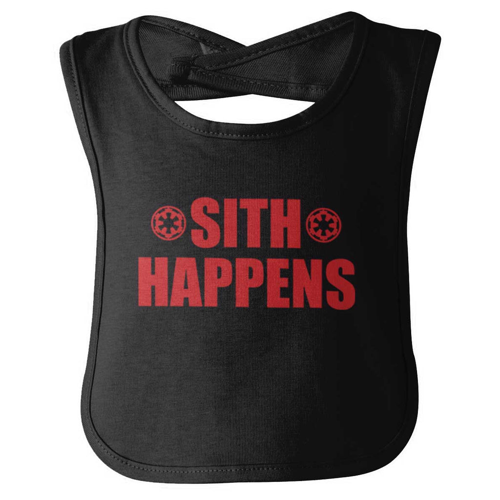 Sith Happens Infant Baby Bib-Direct To Garment Print-Brisco Baby