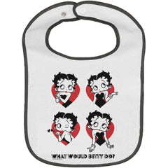 WWBD Trimmed White Snap Bib-Direct To Garment Print-Brisco Baby