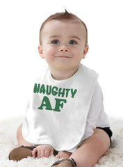 Naughty AF Infant Baby Bib-Direct To Garment Print-Brisco Baby
