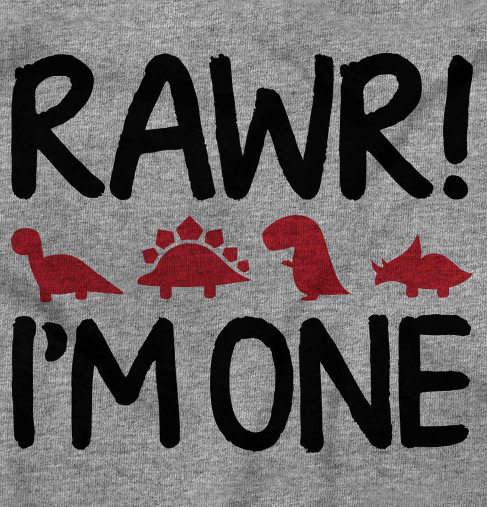 Rawr I'm One Infant Toddler T Shirt-Direct To Garment Print-Brisco Baby