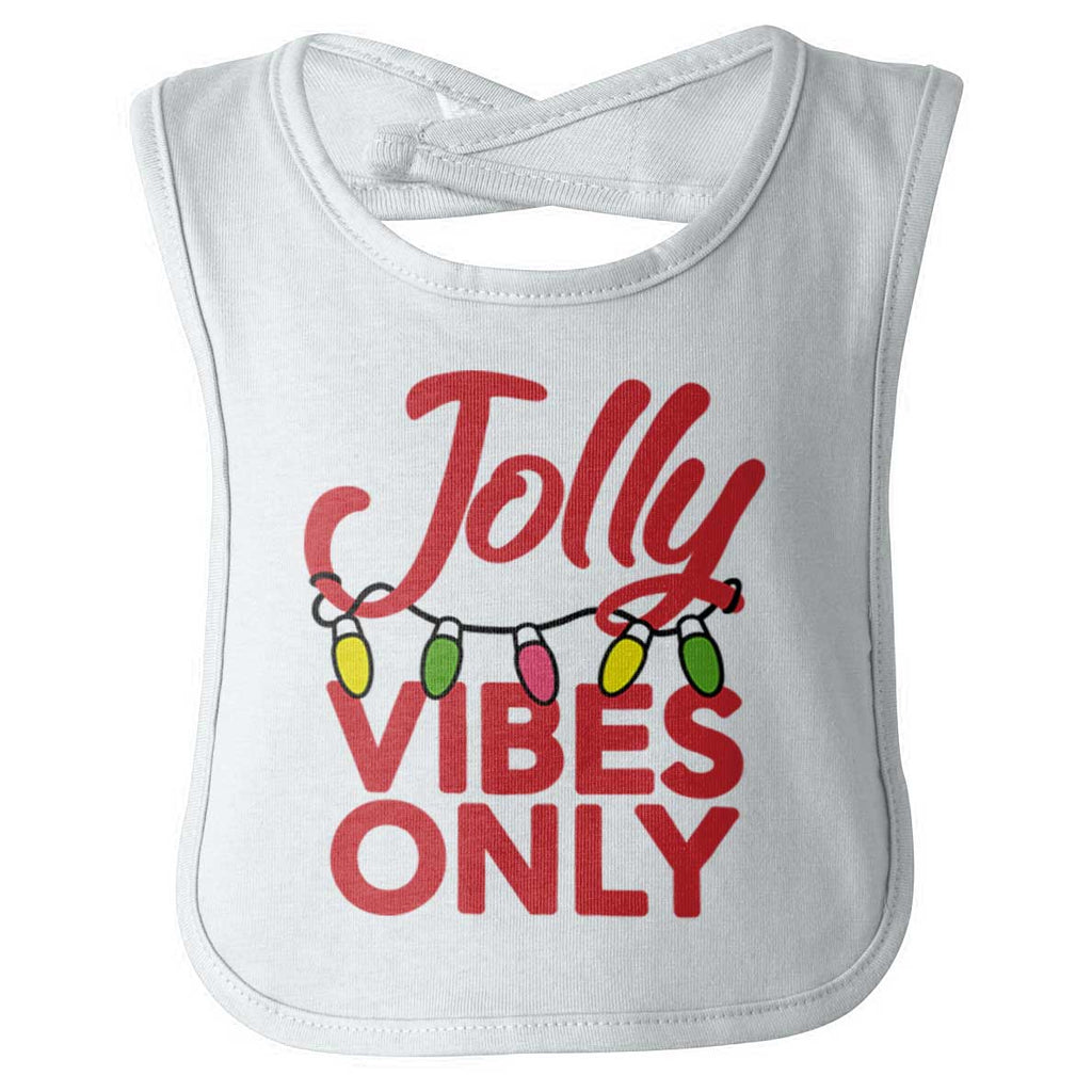 Jolly Vibes Only Infant Baby Bib-Direct To Garment Print-Brisco Baby