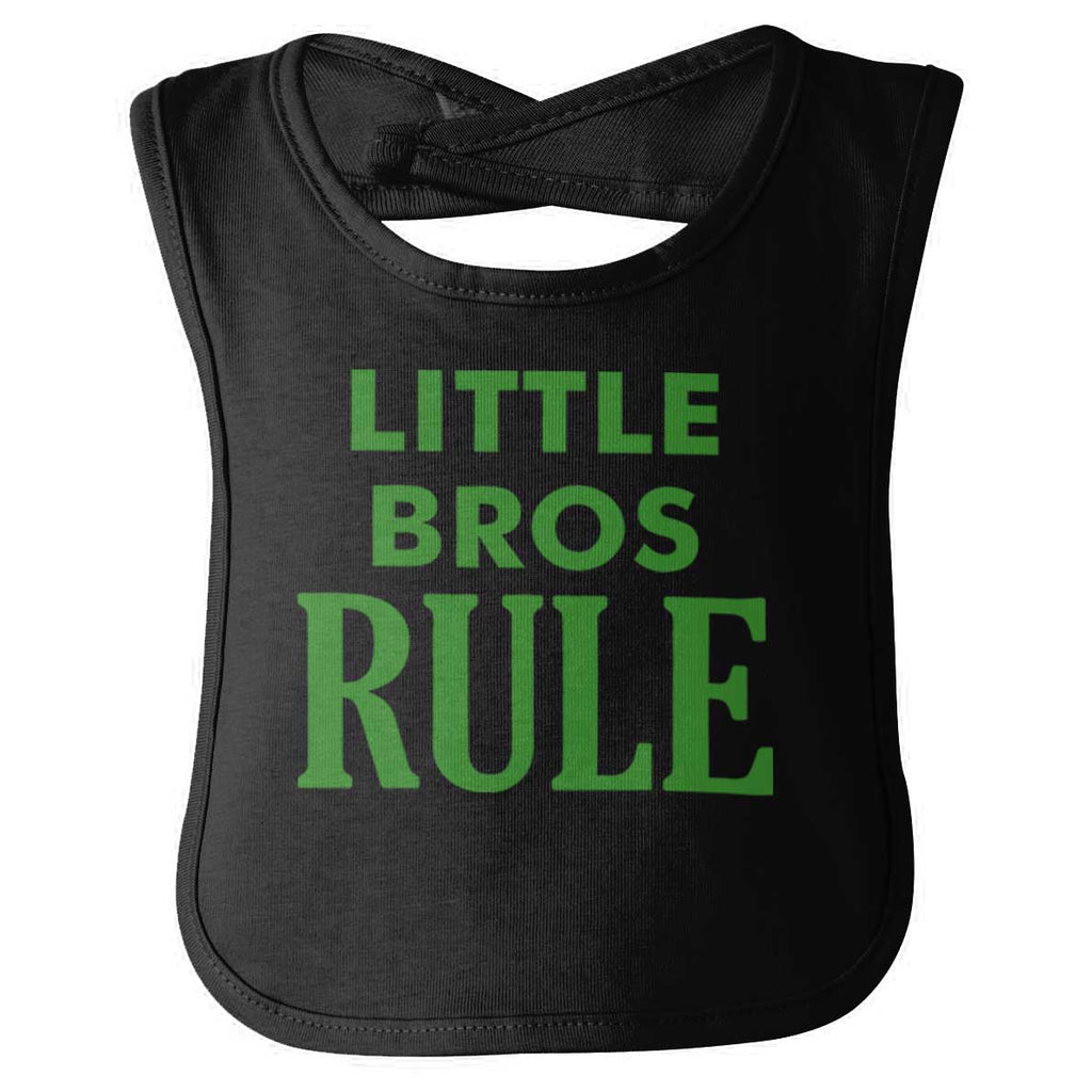 Little Bros Rule Infant Baby Bib-Direct To Garment Print-Brisco Baby