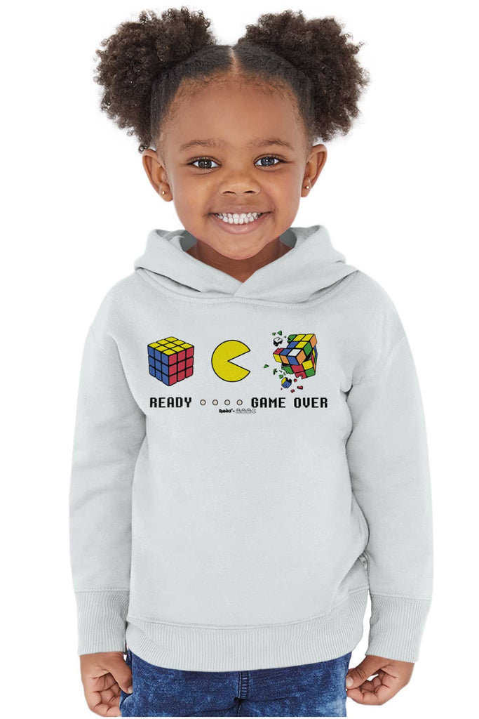 Pac-Man Ready Rubik's Toddler Pullover Hoodie-Direct To Garment Print-Brisco Baby