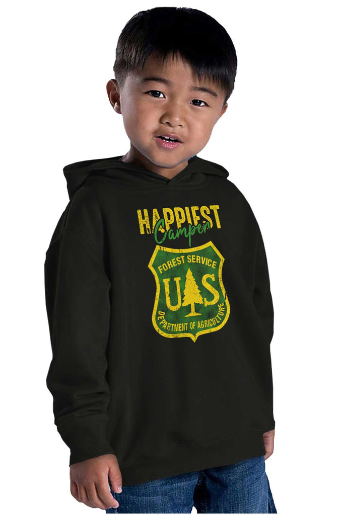 Happiest Camper Toddler Pullover Hoodie-Direct To Garment Print-Brisco Baby
