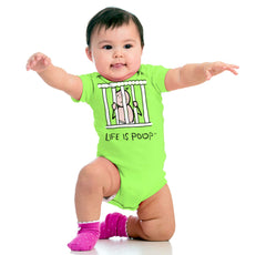 Jail Crib Romper Bodysuit-Direct To Garment Print-Brisco Baby
