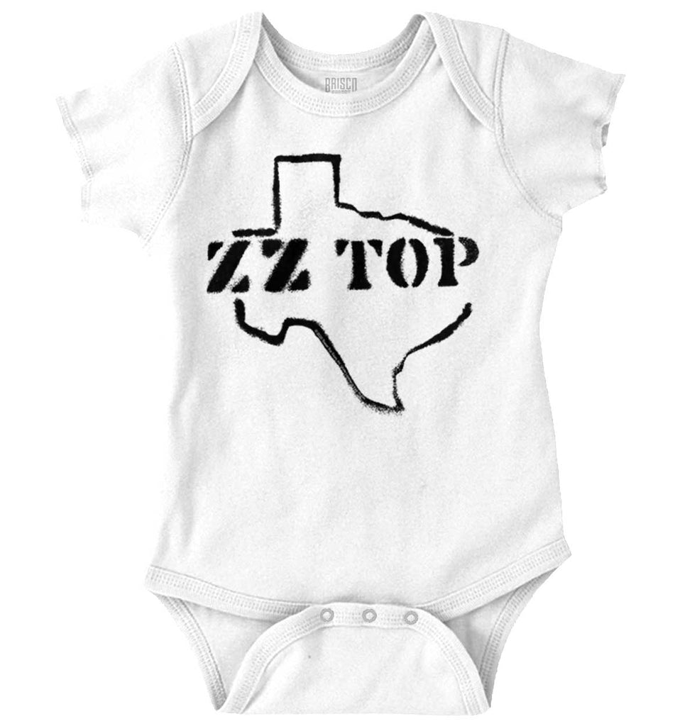 Texas ZZ Top Romper Bodysuit-Direct To Garment Print-Brisco Baby