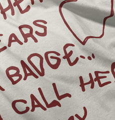 Hero Wears Badge Baby Striped Skirt Dress-Direct To Garment Print-Brisco Baby