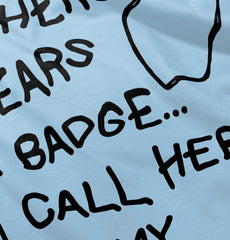 Hero Wears Badge Infant Baby Bib-Direct To Garment Print-Brisco Baby