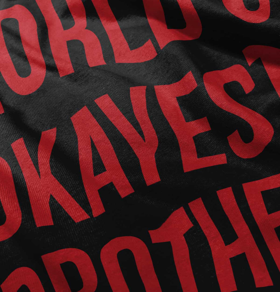 World's Okayest Brother Romper Bodysuit-Direct To Garment Print-Brisco Baby