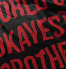 World's Okayest Brother Romper Bodysuit-Direct To Garment Print-Brisco Baby