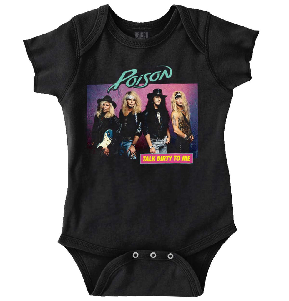Talk Dirty To Me Romper Bodysuit-Direct To Garment Print-Brisco Baby