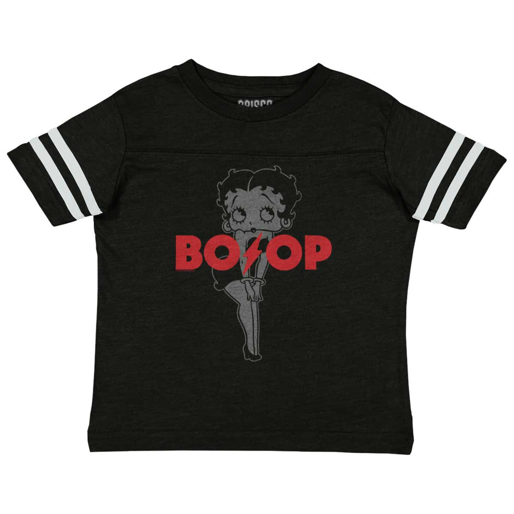 ACDC Boop Toddler Football Jersey Tee-Direct To Garment Print-Brisco Baby