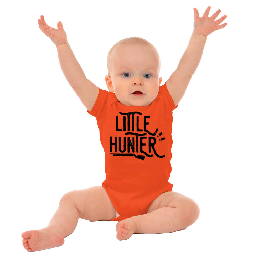 Little Hunter Gun Romper Bodysuit-Direct To Garment Print-Brisco Baby