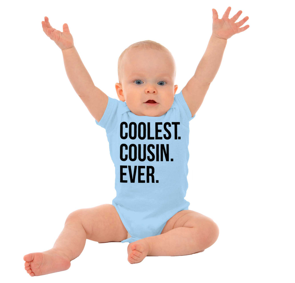 Coolest Cousin Ever Romper Bodysuit-Direct To Garment Print-Brisco Baby