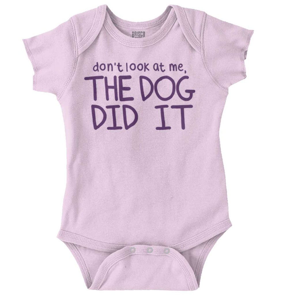 Dog Did It Romper Bodysuit-Direct To Garment Print-Brisco Baby