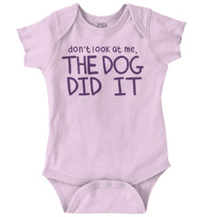 Dog Did It Romper Bodysuit-Direct To Garment Print-Brisco Baby