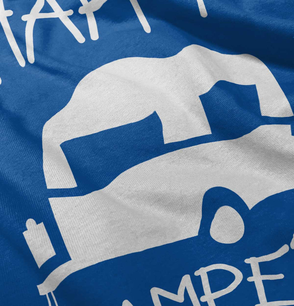 Happy Camper Ringer Romper Bodysuit-Direct To Garment Print-Brisco Baby