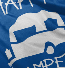 Happy Camper Ringer Romper Bodysuit-Direct To Garment Print-Brisco Baby