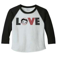 Pop Art Betty Toddler Baseball-Direct To Garment Print-Brisco Baby