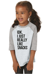 Really Like Snacks Toddler Baseball-Direct To Garment Print-Brisco Baby