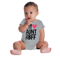 Aunt Is My BFF Romper Bodysuit-Direct To Garment Print-Brisco Baby