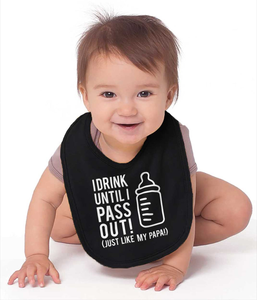 Drink Until I Pass Out Infant Baby Bib-Direct To Garment Print-Brisco Baby