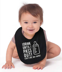 Drink Until I Pass Out Infant Baby Bib-Direct To Garment Print-Brisco Baby