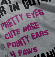 Chihuahua Checklist Romper Bodysuit-Direct To Garment Print-Brisco Baby