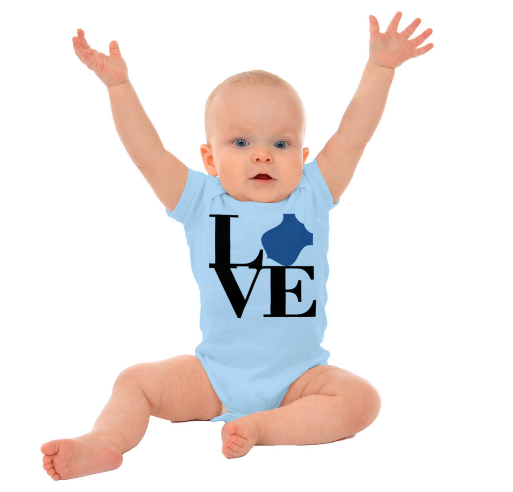 Love Badge Romper Bodysuit-Direct To Garment Print-Brisco Baby