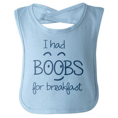 I Had Boobs Infant Baby Bib-Direct To Garment Print-Brisco Baby