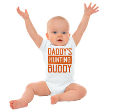 Daddys Hunting Buddy Romper Bodysuit-Direct To Garment Print-Brisco Baby