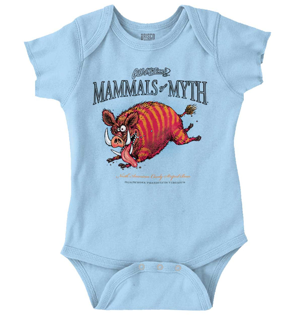 Candy-Striped Boar Romper Bodysuit-Direct To Garment Print-Brisco Baby