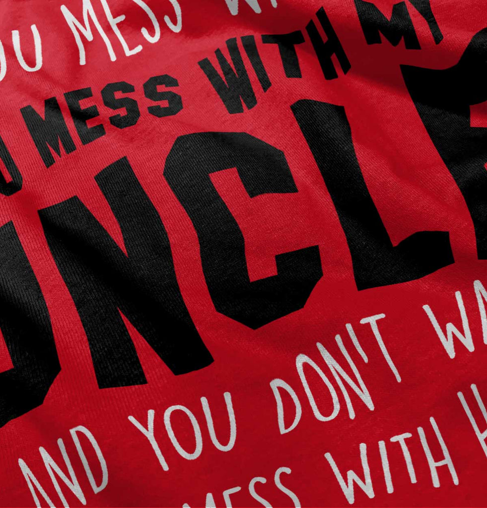 Mess With My Uncle Baby Polka Dot Skirt Dress-Direct To Garment Print-Brisco Baby