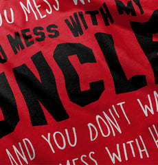 Mess With My Uncle Baby Polka Dot Skirt Dress-Direct To Garment Print-Brisco Baby