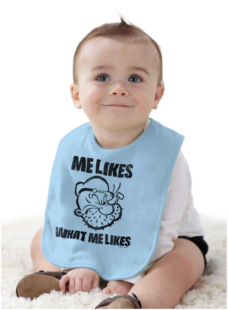 What Me Likes Infant Baby Bib-Direct To Garment Print-Brisco Baby