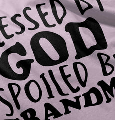 Blessed By God Spoiled By Grandma Infant Baby Bib-Direct To Garment Print-Brisco Baby