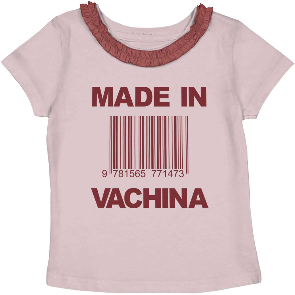 Made In Vachina Toddler Ruffled Trim T-Shirt-Direct To Garment Print-Brisco Baby