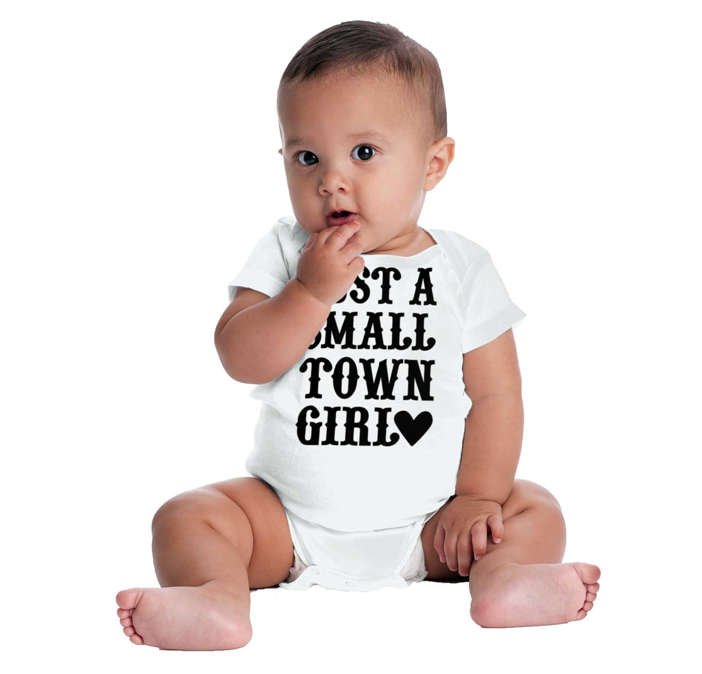 Small Town Girl Romper Bodysuit-Direct To Garment Print-Brisco Baby