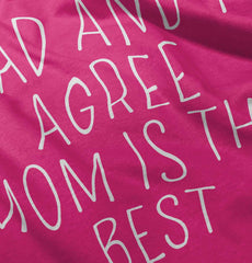 Mom Is Best Solid Baby Pajama Top-Direct To Garment Print-Brisco Baby