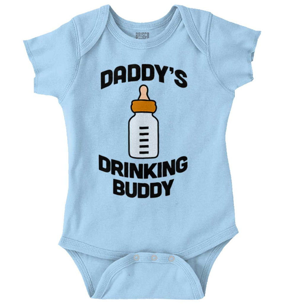 Dad Drinking Buddy Romper Bodysuit-Direct To Garment Print-Brisco Baby
