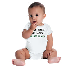 Cats Make Me Happy Romper Bodysuit-Direct To Garment Print-Brisco Baby