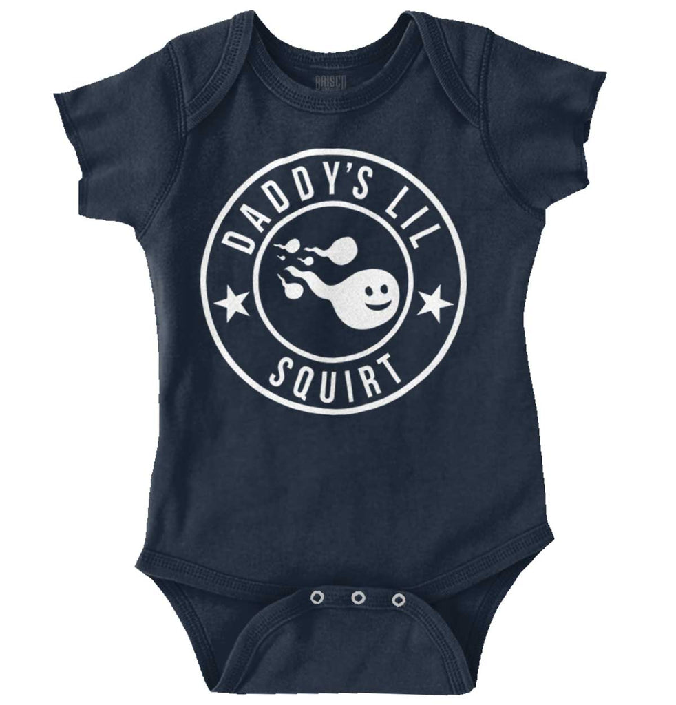 Daddy's Lil Squirt Romper Bodysuit-Direct To Garment Print-Brisco Baby